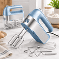 Electric Hand Mixer 450W with Blue Color, 5 Stainless Steel Attachments ...