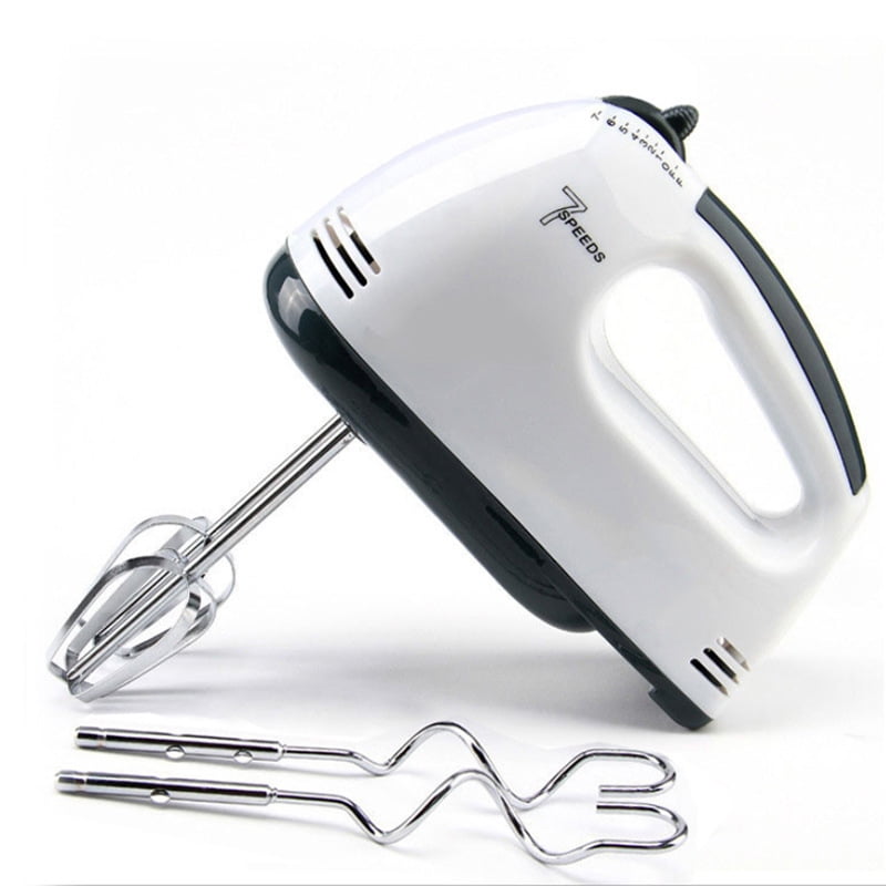 Electric Hand Mixer, 7 Speed Egg and Flour Automatic Mixing with Whisk for Cooking of Bread, Cake (18*8.3cm,Includes two mixing bars, two dough bars)