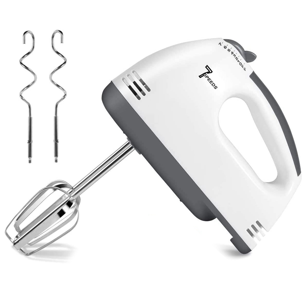 Electric Hand Mixer, 7 Speed Options Portable Handheld Kitchen Whisk, Beater Stainless Steel Egg Whisk UK Plug