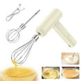 thumbnail image 1 of Electric Hand Mixer Cordless Electric Whisk 2000mAh USB Rechargeable Handheld Egg Beater with 3 Speeds Portable Small Mixer for Mixing Egg Jam Butter Kitchen Outdoor Use, 1 of 8