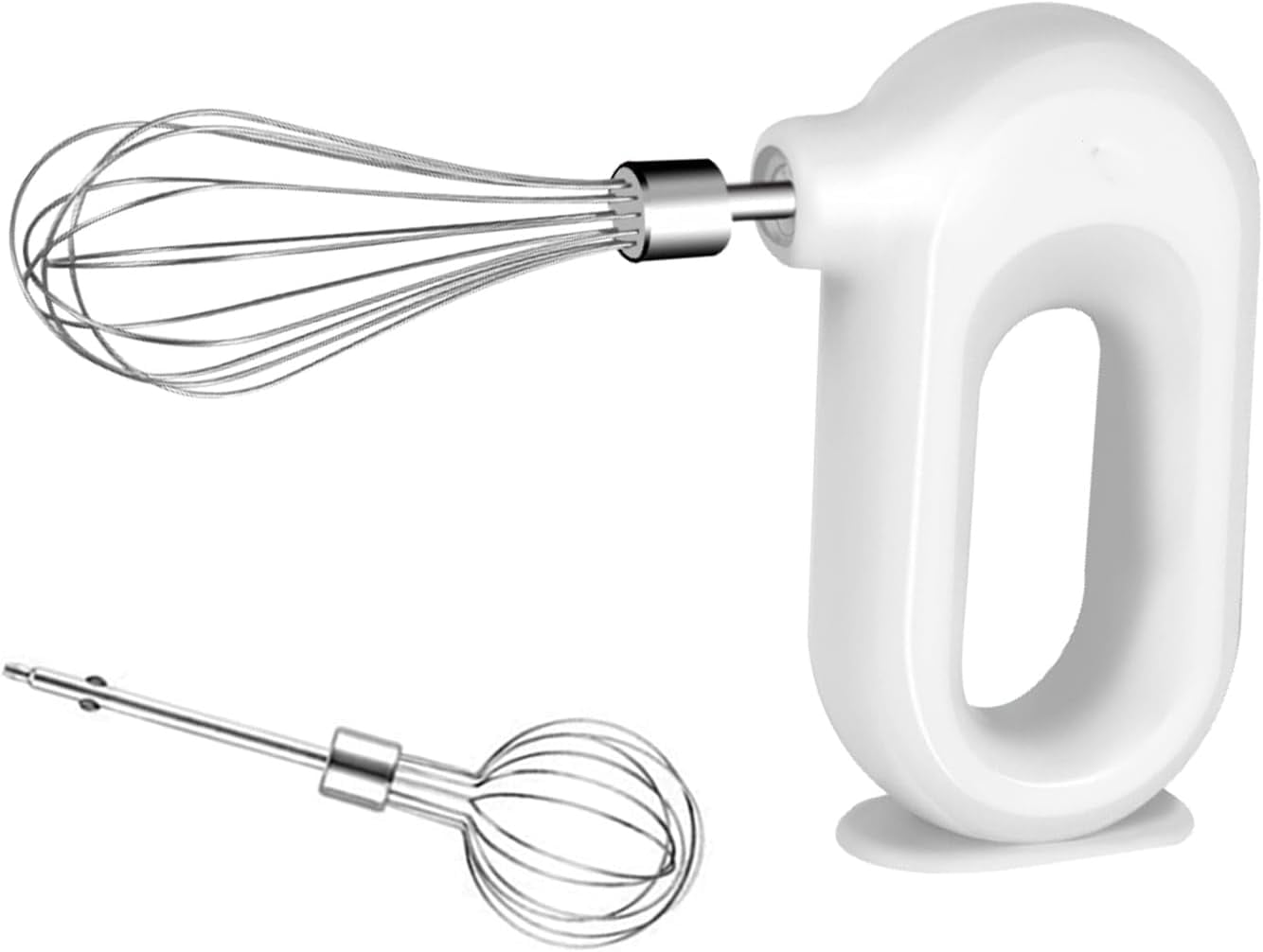 Electric Hand Mixer, Hand Blender USB Charging,Mixer Electric Handheld Suitable for Whipping Egg Whites/Cake Batter/Cream,Egg Beater and Cream Stick,White