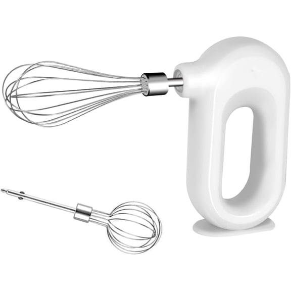 Electric Hand Mixer, Hand Blender USB Charging,Mixer Electric Handheld Suitable for Whipping Egg Whites/Cake Batter/Cream,Egg Beater and Cream Stick,White