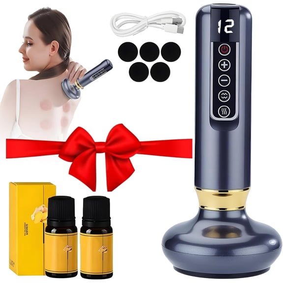 Electric Handheld Body Massager 12 Adjustable Suction Modes for Skin Smoothing & Body Care