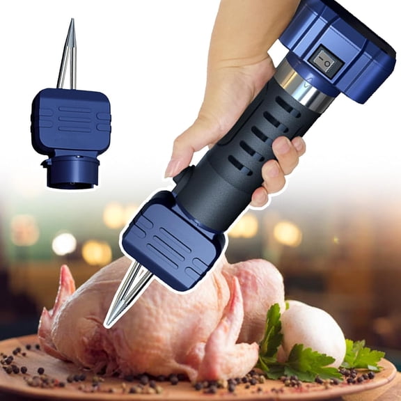 Electric Handheld Chicken Plucker Machine, 180W 10000 RPM, Portable Poultry Defeatherer With 2 Cone Heads & Adjustable Gap For Chickens, Ducks, Small Birds