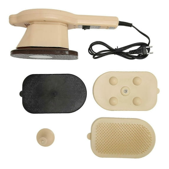 Electric Handheld Massager With 3 Massage Heads Heating Iron Shape Percussion Body Massager For Back