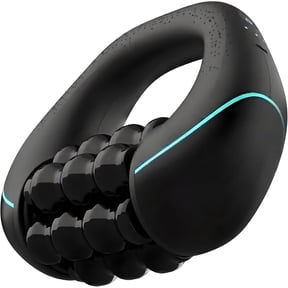 Electric Handheld Rolling Massager, Deep Percussive Massage for Muscle Soreness & Knots, Improves Blood Circulation for Back, Shoulders, Legs (Black)