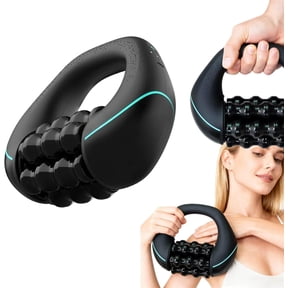 Generic Electric Handheld Rolling Massager, Percussive Deep Muscle Soreness Relief, 3 Levels, Black