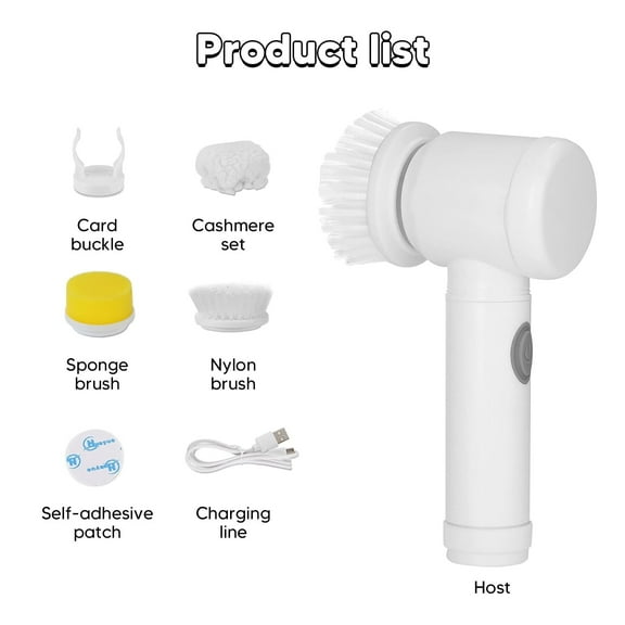Electric Handheld Spin Scrubber Cleaning Brush Sink Cleaning Tool Automatic Cordless for Kitchen Bathroom Shower Tile