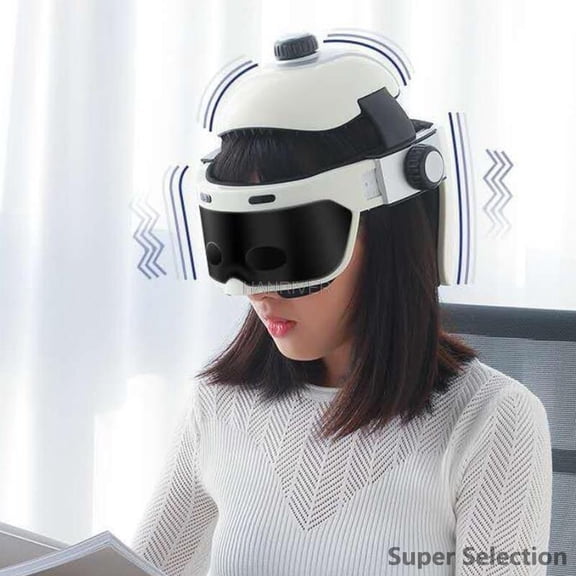 Electric Head Massager Helmet, 3 Mode Air Pressure & Vibration Scalp Massager With Heat, Adjustable For Head, Neck, Temple, Home Use Stress Relief