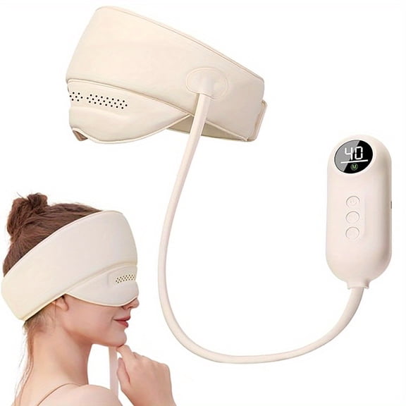 Electric Head Massager Scalp Massager Head Compress Air Bag Massager with Heat & Knead Portable Electric Head-Eye Massager for Women & Men