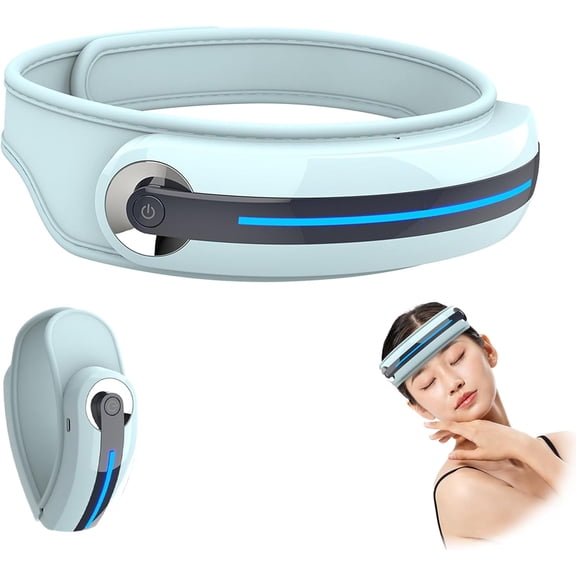 Electric Head Massager Scalp Stress Relax with Heat, Air Bag Massage, Vibration and Bluetooth Music for Forehead and Temple Massage, Relaxing Gifts for Her, Him