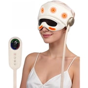 Electric Head Massager, White Noise Aids Sleep Eye Massager with Heat,White