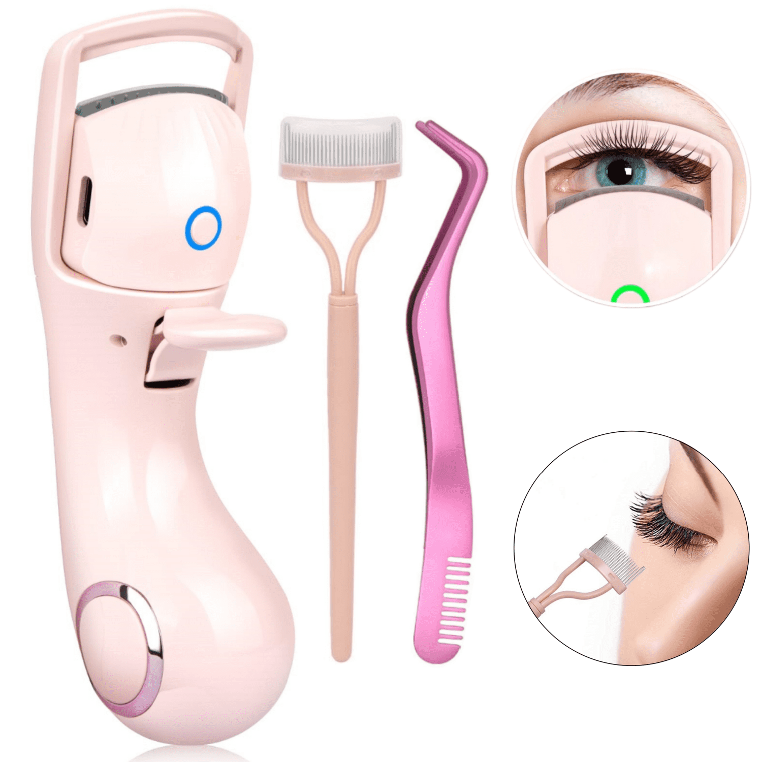 Electric Heated Eyelash Curlers, Rechargeable Handheld Eye lash Curle