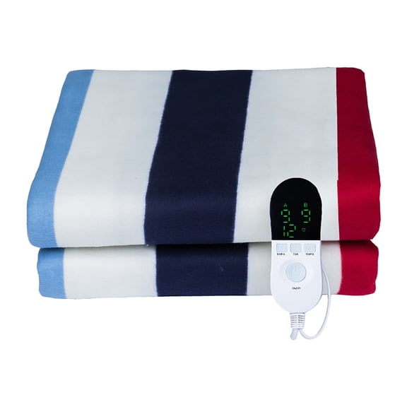 Electric Heated Blanket 50 in x 60 in Polyester Flannel with 3 Heat Settings 180W US Standard 110V Auto Shut-Off