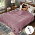 thumbnail image 1 of Electric Heated Blanket 72"x84" Full Size, Soft Coral Fleece with 4 Heating Levels and 10 Hours Auto-Off, Machine Washable, Cozy Plush Fabric for Home,dark Pink, 1 of 18