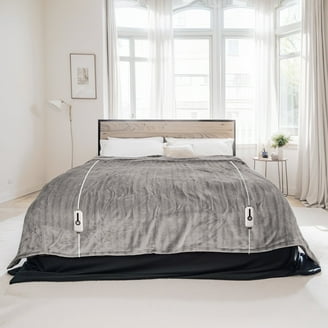 Sunbeam Cream Nordic Velvet Electric Heated Blanket Twin