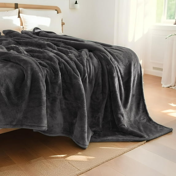 Electric Heated Blanket Full Size 72"x84", 4 Heating Levels & 10 Hours Auto Off, Cozy for Bed, Sofa & Office, Large Oversized, Single Control Heating Blankets, Machine Washable, Dark Gray
