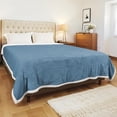 thumbnail image 1 of Electric Heated Blanket, Full Size Blue and Grey & Throw Size Light Gray, 1 of 8