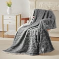 Electric Heated Blanket Throw 50"x60"", Thick Tufted Electric Blanket