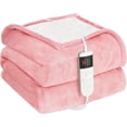 thumbnail image 1 of Electric Heated Blanket Throw Size 50''x60''-Control Heating Blanket, Soft & Warm Flannel 10-Level Temperature Control, 8 Hours Auto Off, Rapid Heating & Overheat Protection, 1 of 14