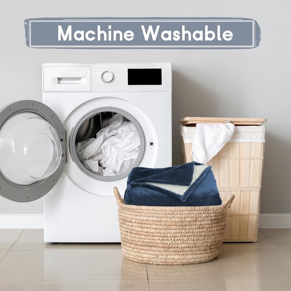 Electric Heated Blanket Throw Size 50''x60'' Navy & Full Size 72''x84'' Navy