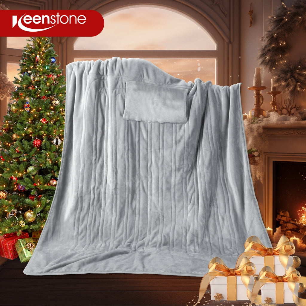 Electric Heated Blanket Throw w/ Hand Warmer for Kids & Adults