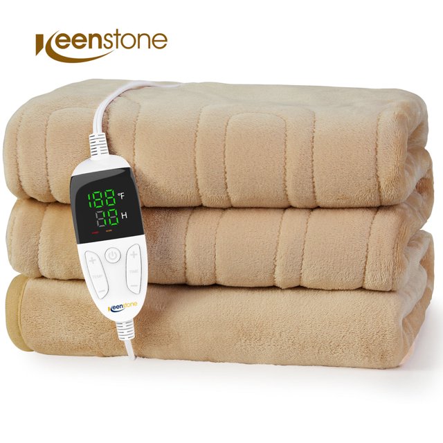 Electric Heated Blanket Twin, Keenstone Machine Washable Fast Heated