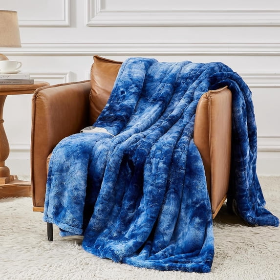 Electric Heated Blanket Twin Size - 62"x84" Heating Blanket Twin Size 1/2/4/6/8 Hours Auto-Off 10 Heat Level Over-Heat Protection Luxury Faux Fur Sherpa ETL Certification