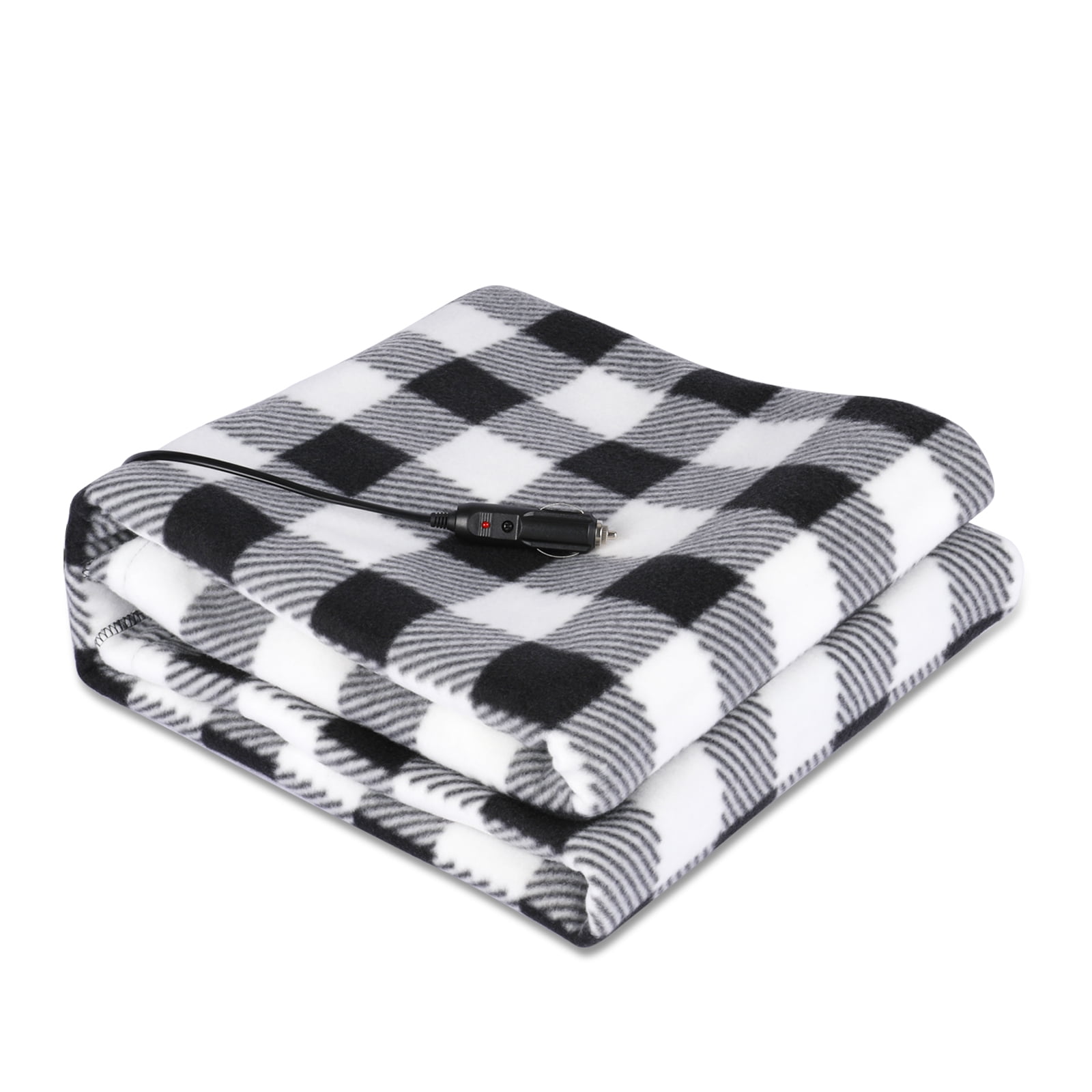 AutoDrive Automotive 57” Length x 39” Width, 3 lbs., 12-Volt Heated Travel  Blanket, Red/Black Plaid - Walmart.com