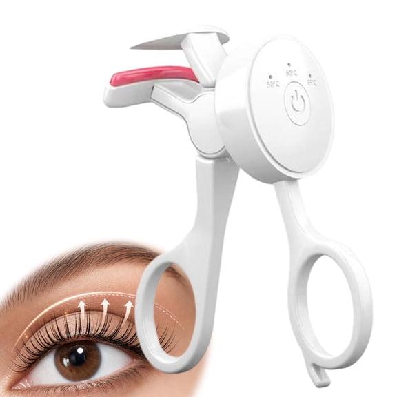 Electric Heated Eyelash Curler, C Rechargeable Heated Lash Curler, with 3 Temperature Settings, Fast Heating Curling Comb, for Natural Long-Lasting Lash Styling