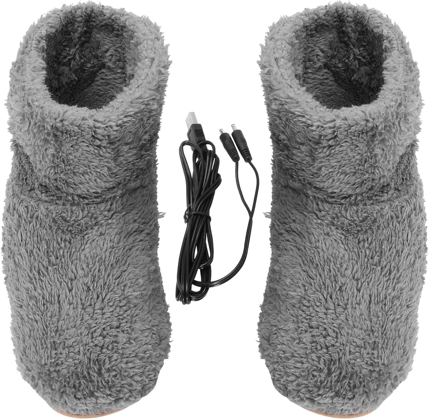 Electric Heated Foot Warmer Boots USB Soft Foot Heating Shoes Fast Heating Pad Warm Heating