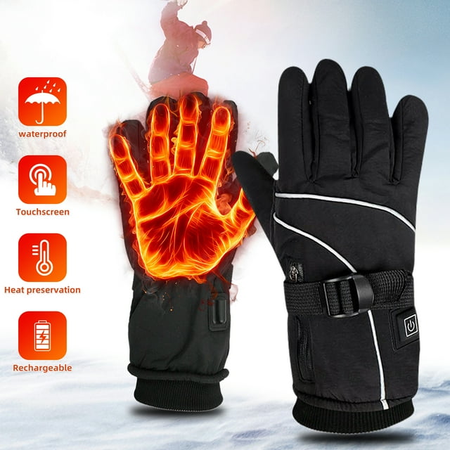 Electric Heated Gloves,WZCPCV Waterproof Heated Glove for Men