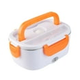 thumbnail image 1 of Electric Heated Lunch Boxes Adults 40W Electric Lunch Box Food Heated 12-24&110V 1L Heatable Lunch Box for Car Truck Office Leak-Proof Stainless Steel Container Orange, 1 of 2