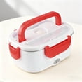 thumbnail image 1 of Electric Heated Lunch Boxes Adults 40W Electric Lunch Box Food Heated 12-24&110V 1L Heatable Lunch Box for Car Truck Office Leak-Proof Stainless Steel Container Red, 1 of 1
