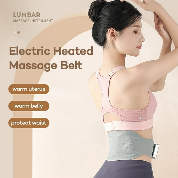 Electric Heated Massage Belt Portable Abdominal Massager Uterus Warming Artifact Hot Compress Belt USB Charging