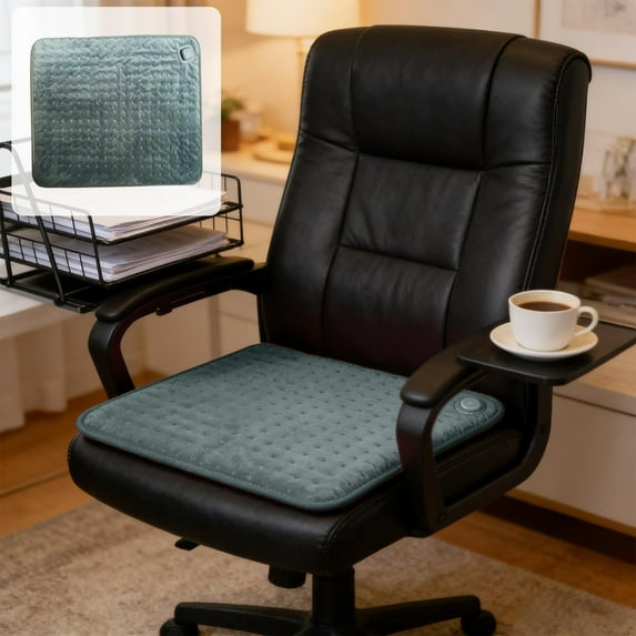 Electric Heated Seat Cushion, Fast Heating Winter Warmth with Soft Velvet Touch, Adjustable Temperature Control for Office Chairs Home Recliners and Outdoor Seating, Portable and Washable Comfort Pad