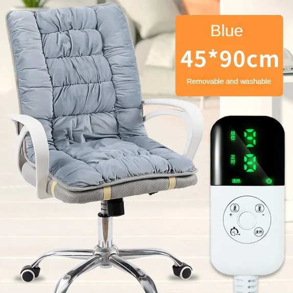 Electric Heated Seat Cushion with Backrest, 3-Level Temperature Control, 220V