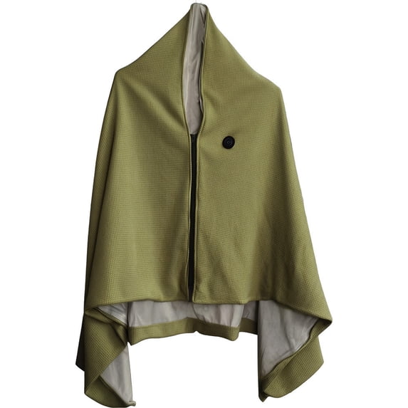 Electric Heated Shawl - Fast-heating Wearable Blanket, Usb-powered Temperature Control, Portable for Office & Camping, Machine Washable Soft Fleece, topliu