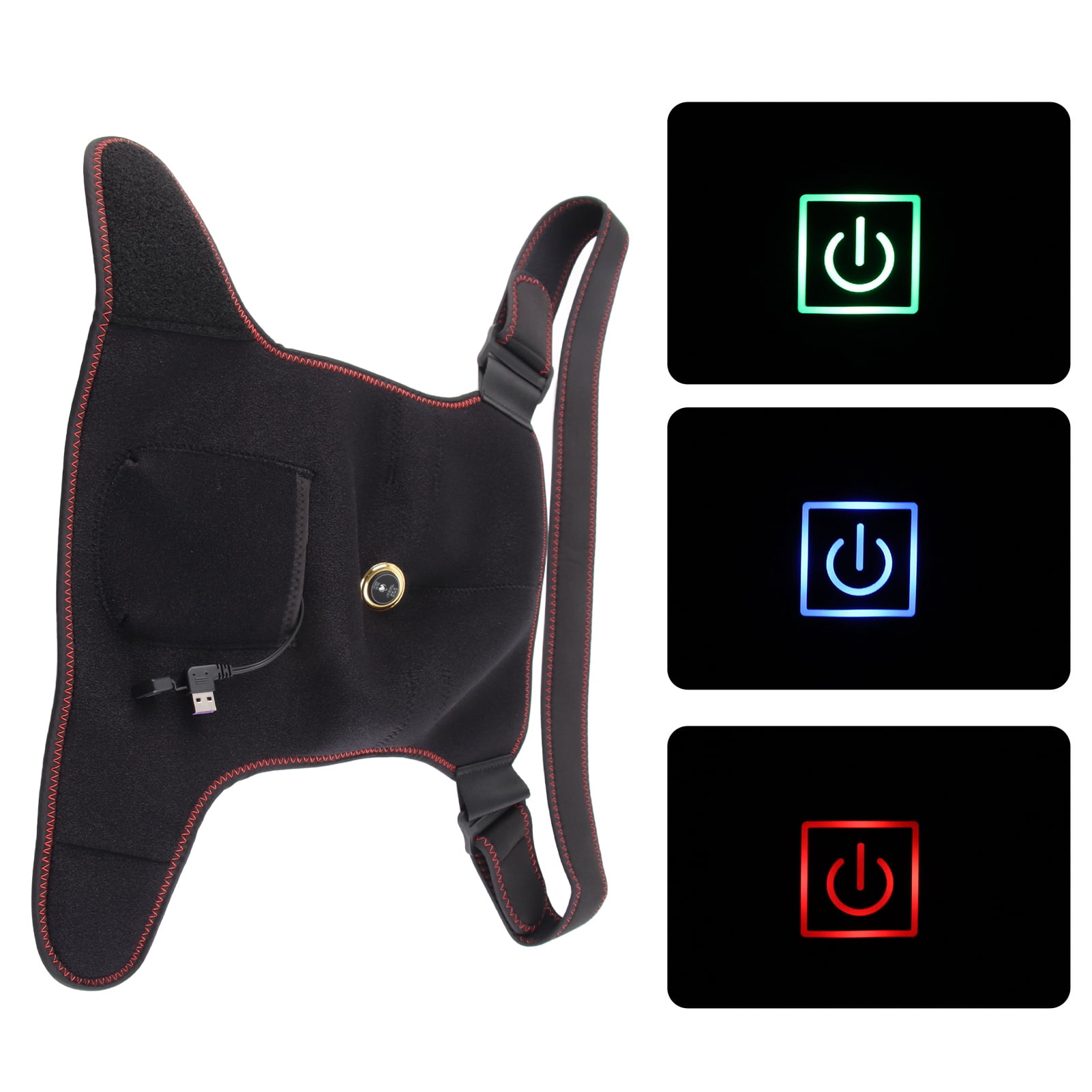 Electric Heated Shoulder Wrap Pad, 3 Temperature Shoulder Brace Support