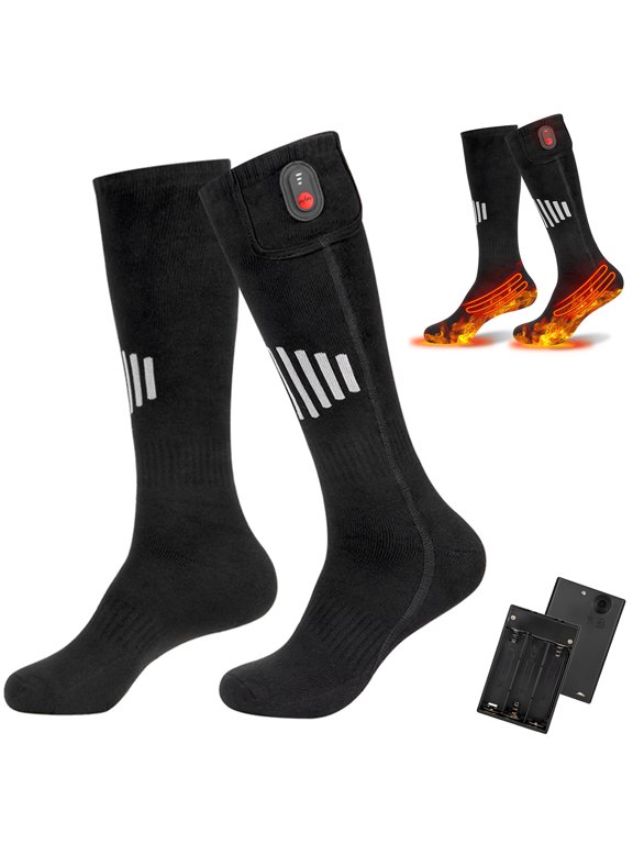 ,5000mAh Heated Socks for Men and Women Rechargeable,Winter Warmth, Black, Suitable for Skiing Hiking