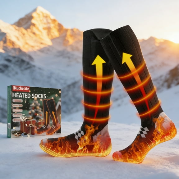 Electric Heated Socks for Men Women, 2023 Upgraded 5000mAh Rechargeable Battery Heat Socks, Gifts for Christmas, Winter Washable Thermal Socks Foot Warmer for Outdoor Camping, Skiing