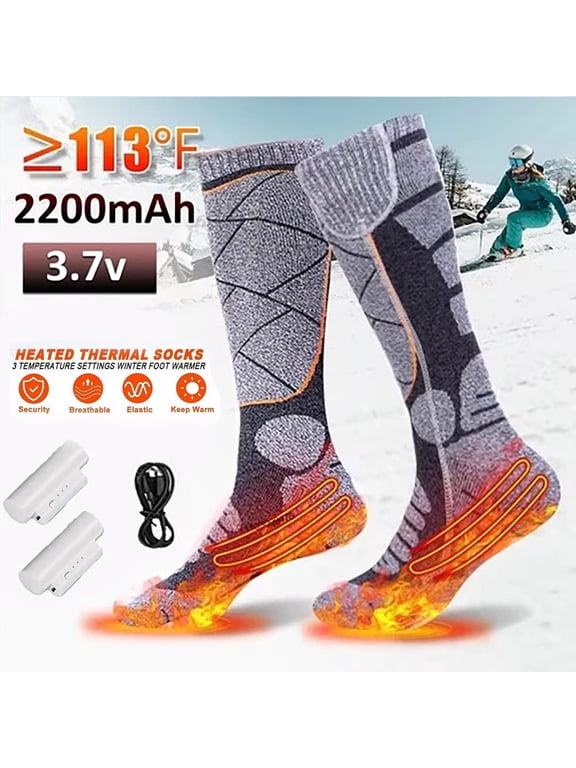 Electric Heated Socks Rechargeable Battery Men Women Winter Foot Warmer
