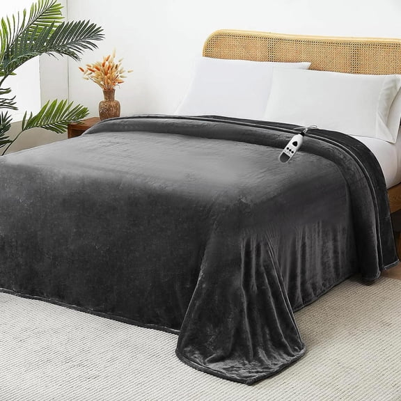 Electric Heated Throw Blanket(144w)- Ultra Soft Flannel Heating Blanket with 6 Fast Heating Levels,5 Temperature Settings,Auto Shut Off&Overheat Protection,for Bed,Couch,Home Use,Christmas Gift