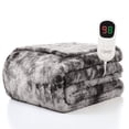 thumbnail image 1 of Electric Heated Throw Blanket 50"x60",Luxury Grey Faux Fur Electric Blanket,Fast Heating Soft Fluffy Thick Electric Blanket with 5 Heating Levels & 10H Auto Off, 1 of 7