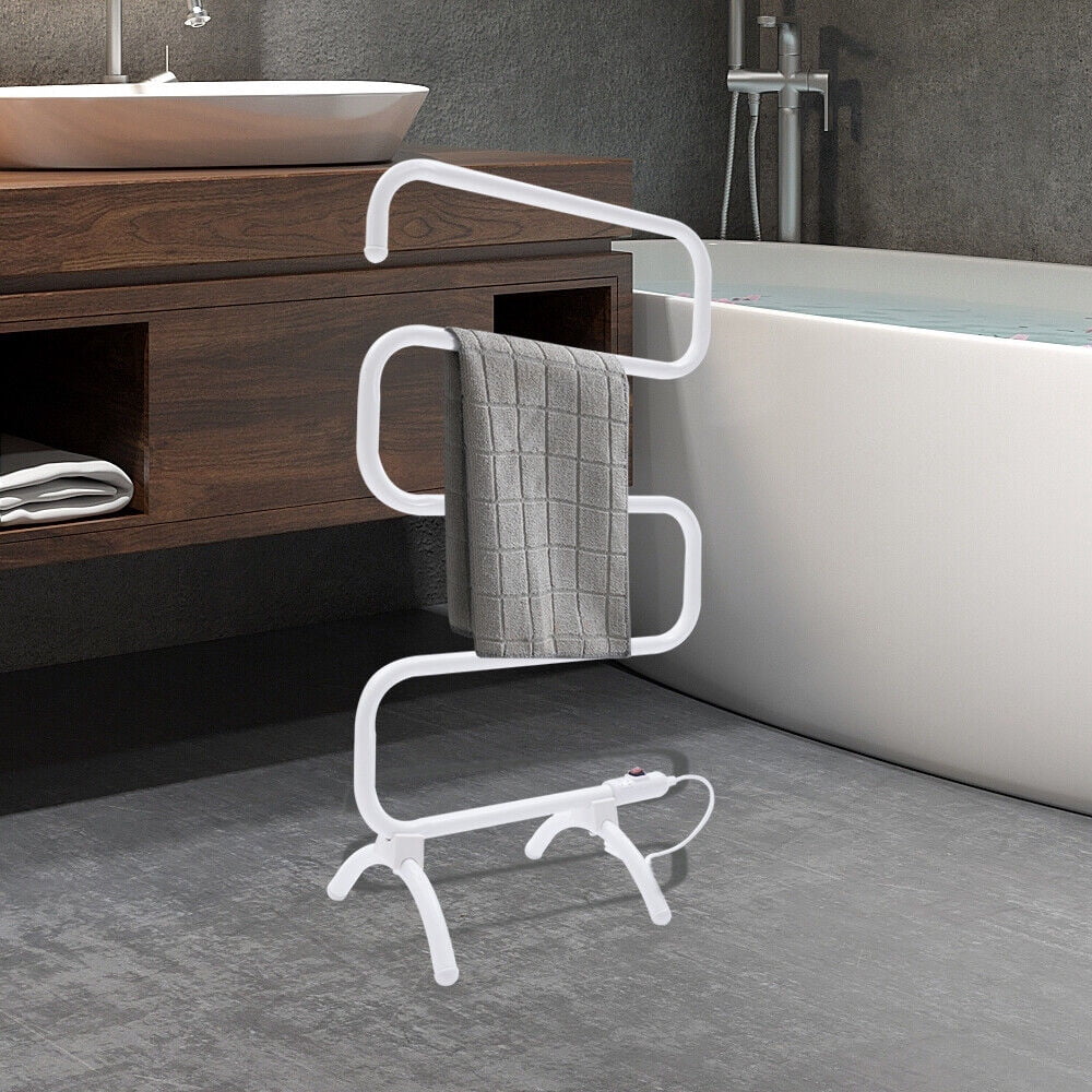 Electric Heated Towel Rack Warmer S Type Carbon Steel Bars Drying Rack ...
