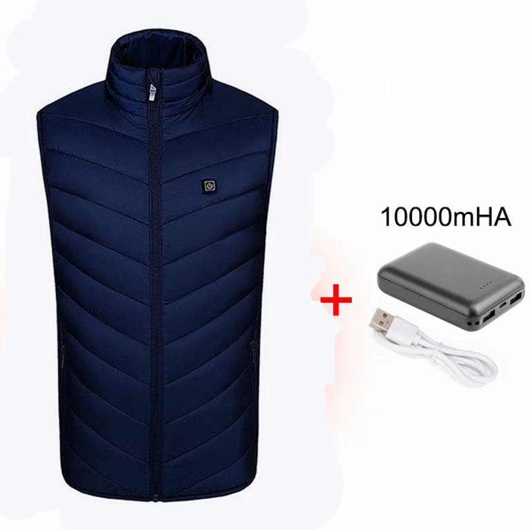 Electric Heated Vest Washable Men Women Cloth Thermal Warm Jacket Body  Warmer Cold-Proof Heating Clothes With USB Power Pack For Outdoor  Camping/Hiking/Golf 