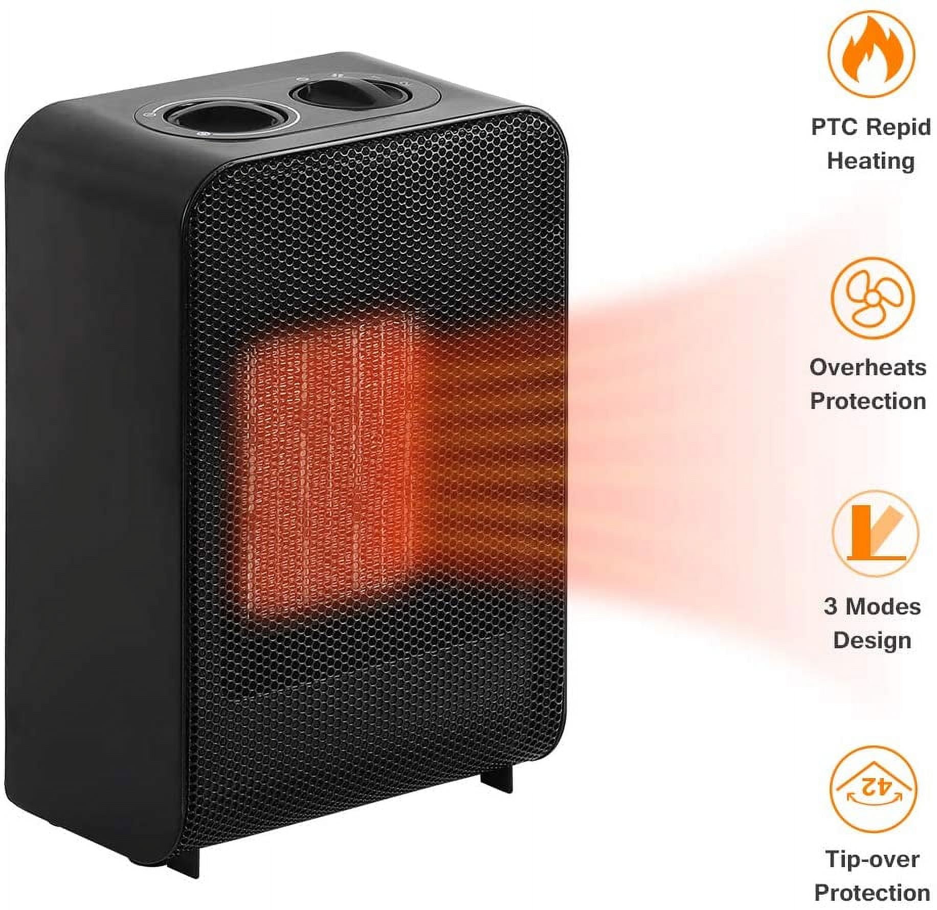 Electric Heater Portable Indoor Personal Small Radiator 750W/1500W ...
