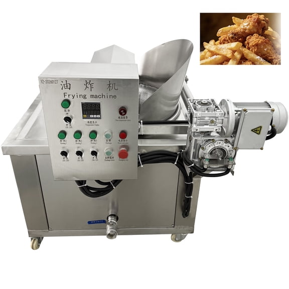 Electric Heating Fryer Machine Stirring Type Deep Frying Pan Fully Automatic 220V