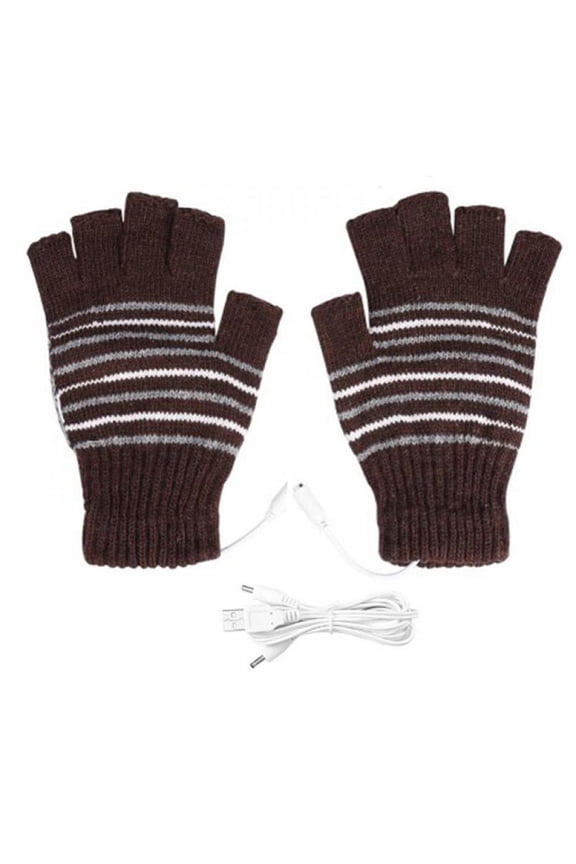 Electric Heating Gloves Full & Half Gloves Mitten Laptop Gloves for Men Women