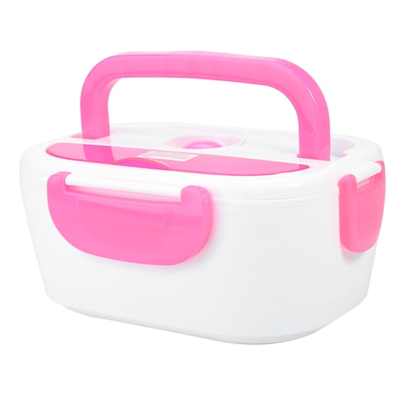 Electric Heating Lunch Box Portable Food Container Home Office US Plug 110V Pink